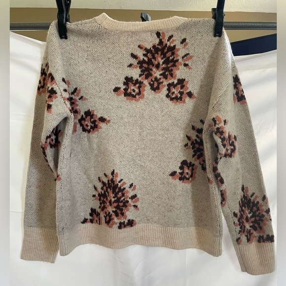 Floral Knit Women's Sweater M - Picture 4 of 6